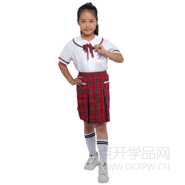 明山区实验小学夏季学生服_点开校服定制_点开学品网